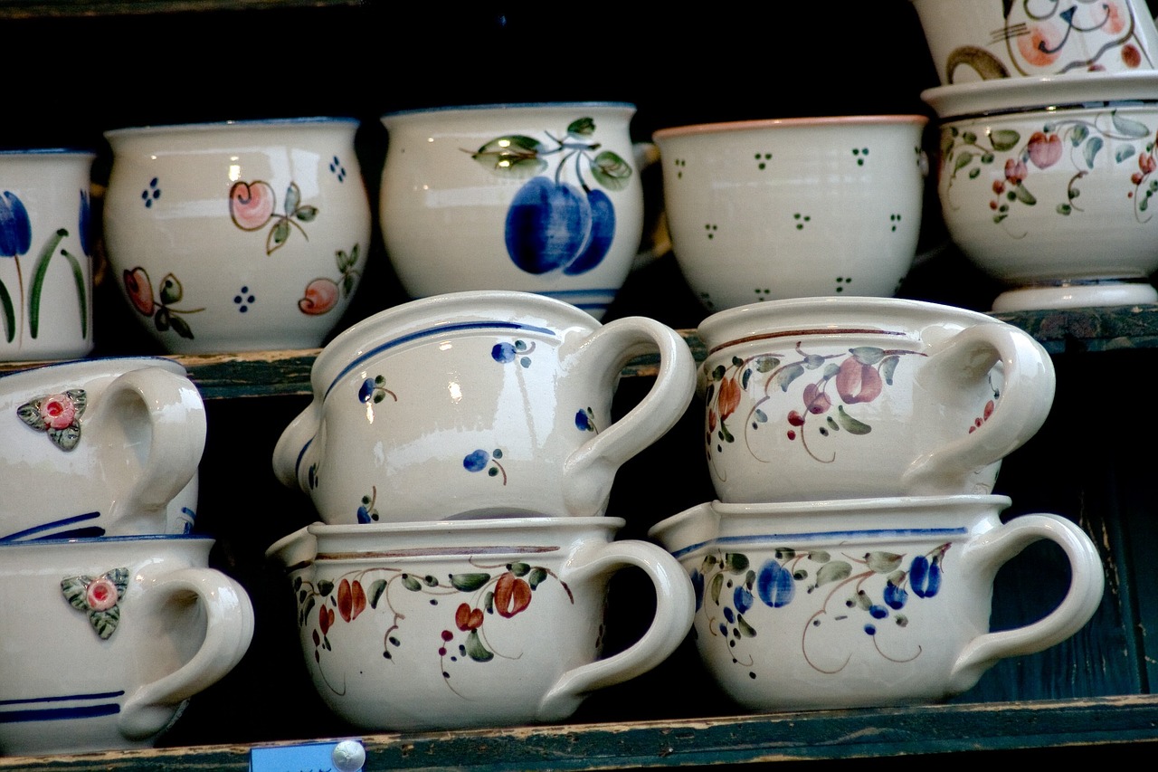 bowls, cups, mugs
